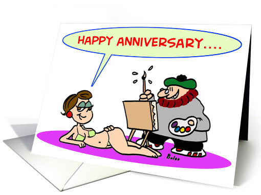 artist's anniversary card (217731)