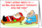 Naughty Thoughts Merry Christmas card