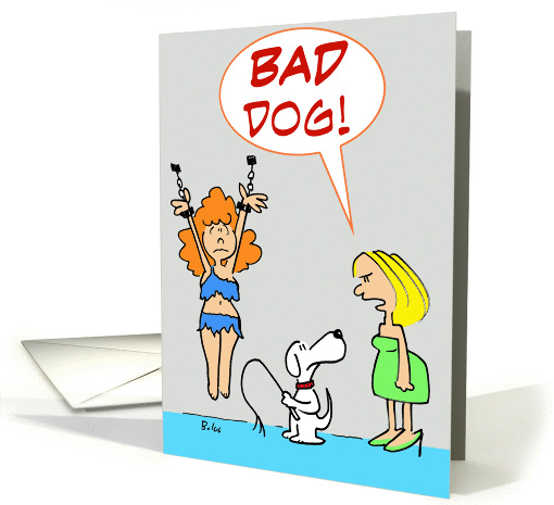 Bad Dog With Whip
 card (219823)
