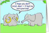Elephant Ears Pierced card