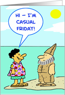 Robinson Crusoe - Casual Friday card