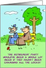 RETIREMENT PARTY card
