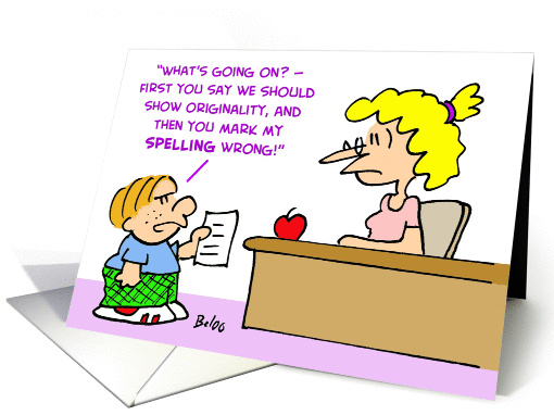 Teacher - Spelling
 card (226333)