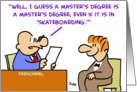 Master’S Degree - Skateboarding card