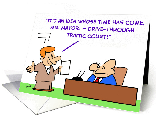 Drive-Through Traffic Court
 card (227988)