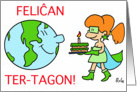 Happy Earth Day - Esperanto card
