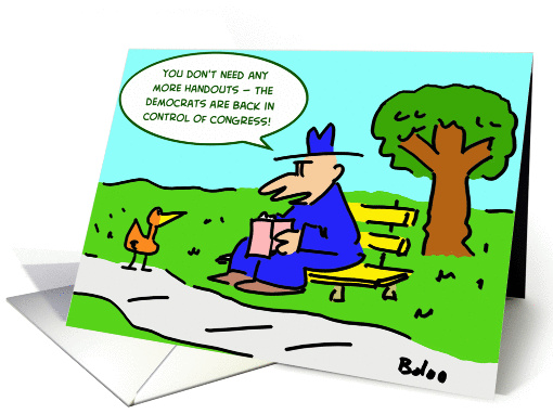 DEMOCRATS HANDOUTS card (230059)