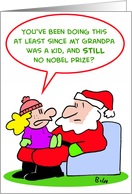 Santa - Nobel Prize card