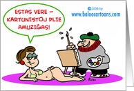 Cartoonists Have More Fun - Esperanto card