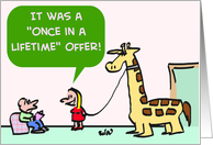 Giraffe - Once In A Lifetime card
