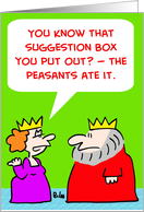 King - Suggestion Box card