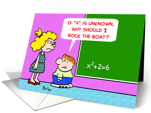 X Is Unknown -Birthday
 card (240765)