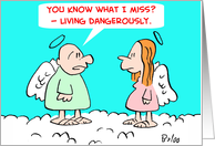 Living Dangerously - Miss You card