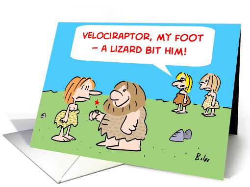 Velociraptor Bit Him
 card (244549)