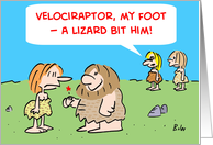 Velociraptor Bit Him card