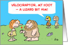 Velociraptor Bit Him card