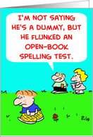 Open-Book Spelling Test card