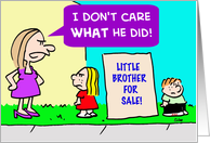 Little Brother For Sale card