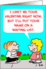 Valentine Waiting List card