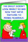 ARABIC NUMERALS card