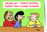 CLINGY, KLINGON card