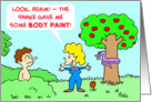 Adam Eve Body Paint Snake card