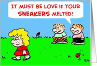 Sneakers Melted Love card