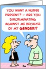 Doctor Nurse Patient Discriminating Gender card