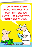 PARALYZED TOE card