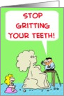 Stop Gritting Teeth Nude card