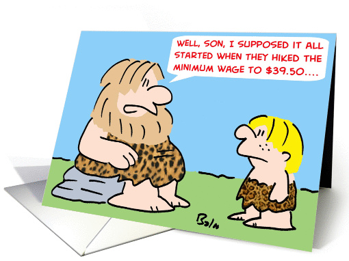 Caveman Minimum Wage
 card (269035)