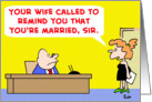 Wife Remind Married Secretary card