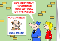 Vote Free Beer card