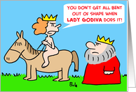 King Queen Lady Godiva Bouffant card