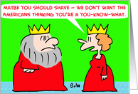 King Queen Shave Beard card