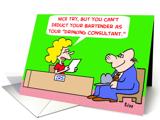 Deduct Bartender Irs Happy Tax Day
 card (278725)