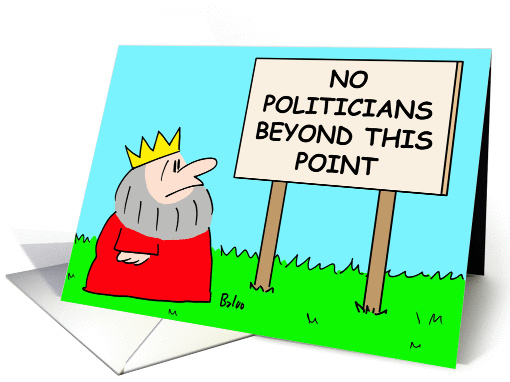 No Politicians Beyond This Point
 card (279421)
