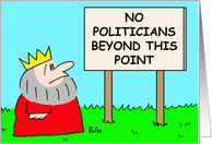 No Politicians Beyond This Point card