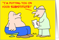 FOOD, SUBSTITUTE card