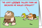 Caveman Taller Walks Upright card