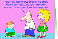cartoons, magazine card