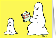 doctor, spook, child, psychology card