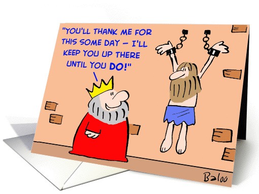 king, prisoner, dungeon, thanks card (377091)