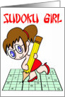 sudoku, girl card