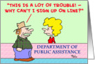public, assistance, welfare, sign, up, on, line card
