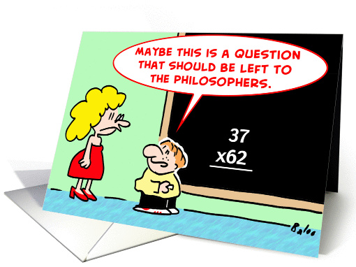 thanks, question, left, philosophers, arithmetic, school, teacher card