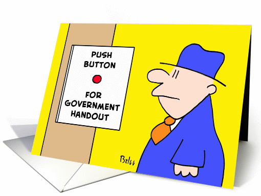 push, button, for, government, handouts, welfare card (382751)