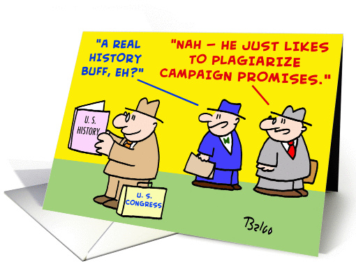 congress, plagiarize, campaign, promises card (383283)