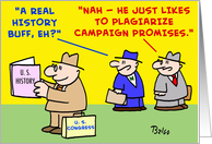 congress, plagiarize, campaign, promises card