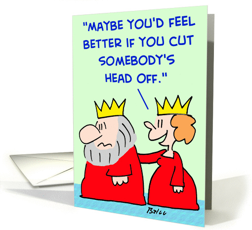 king, queen, cut, head, off card (383285)
